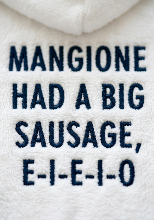 MANGIONE HAD A BIG SAUSAGE, E-I-E-I-O